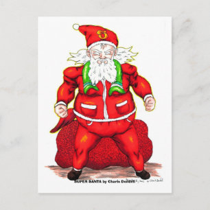 SUPER SANTA von Charis Dondeli Feiertagspostkarte