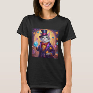 Super schöner Wizard Chat mit leuchtend blauen Aug T-Shirt