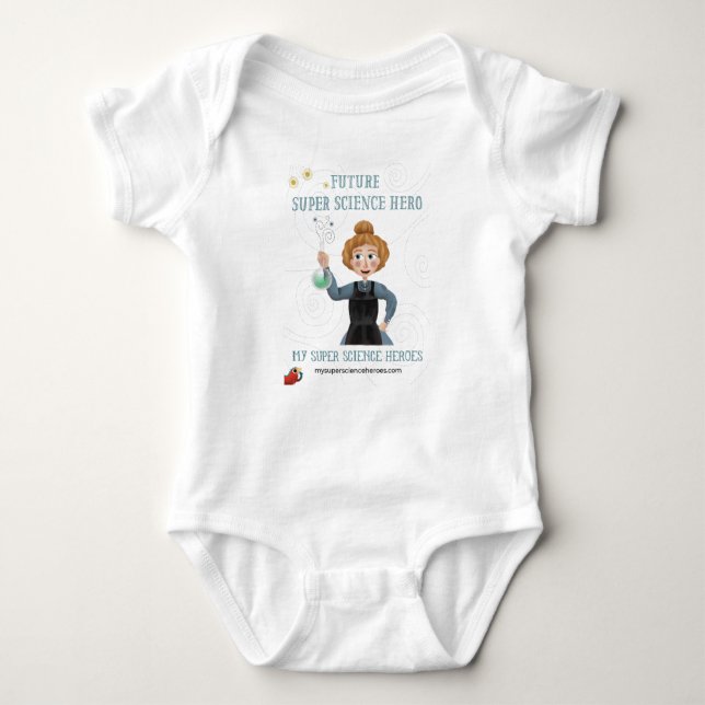 Super Science Baby Bodysuit - Marie Curie Baby Strampler (Vorderseite)