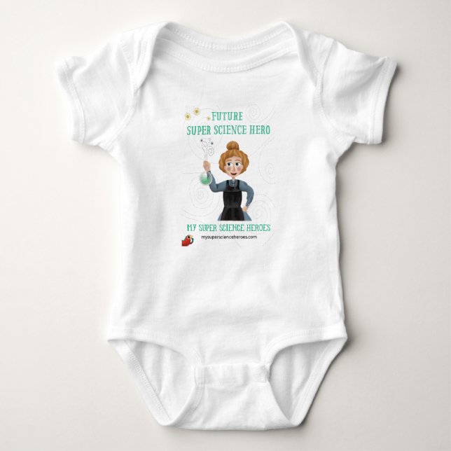 Super Science Baby Bodysuit - Marie Curie Baby Strampler (Vorderseite)