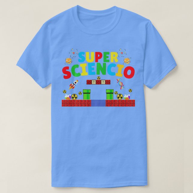Super Sciencio Funny T-Shirts über Chemie Physik (Design vorne)