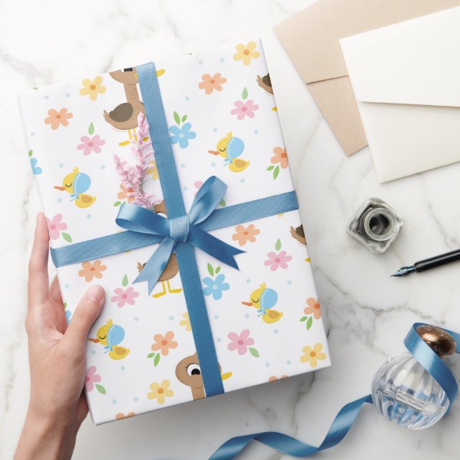Super Simple | 5 Little Ducks Boy Baby Shower Geschenkpapier (Schenken)
