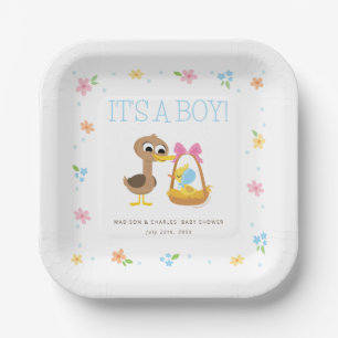 Super Simple   5 Little Ducks Boy Baby Shower Pappteller