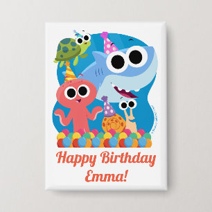 Super Simple   Finny the Shark Confetti Birthday Button