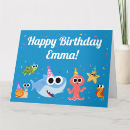 Super Simple | Finny the Shark Confetti Birthday Karte
