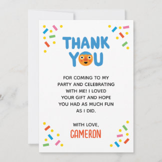 Super Simple Noodle & Pals Confetti 1. Geburtstag Dankeskarte