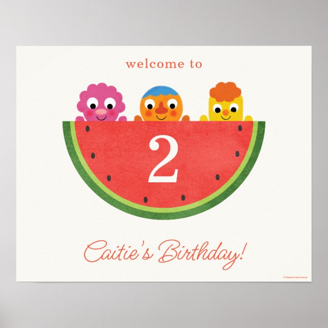 Super Simple | Noodle & Pals Watermelon Party Poster (Vorne)