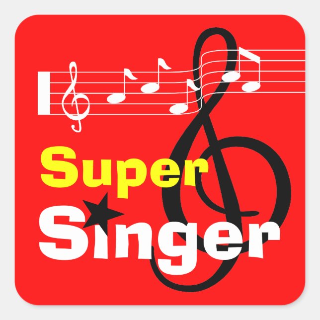 Super Singer School Sticker (Vorderseite)