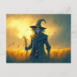 Super Sinister Scarecrow | Happy Halloween Postkarte