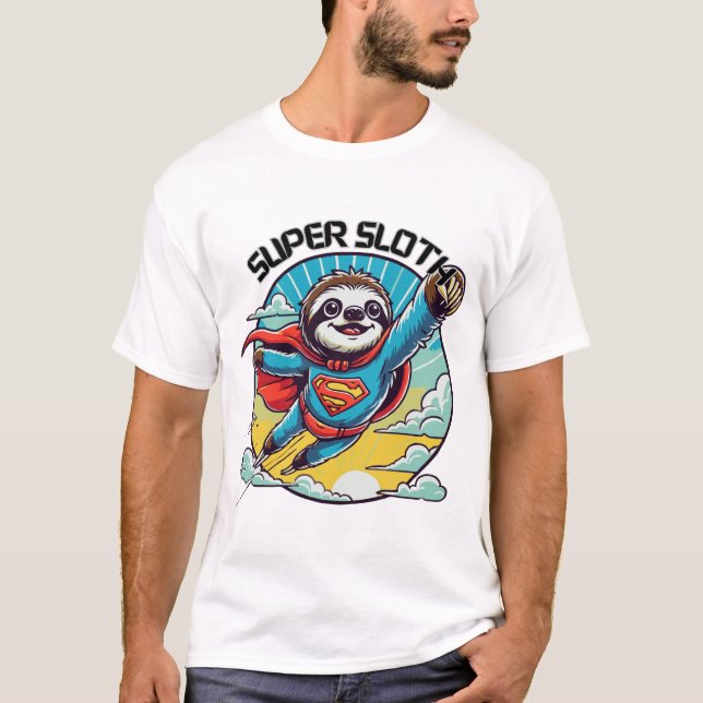 Super Sloth - Funny and Adorable Sloth Design T-Shirt (Vorderseite)