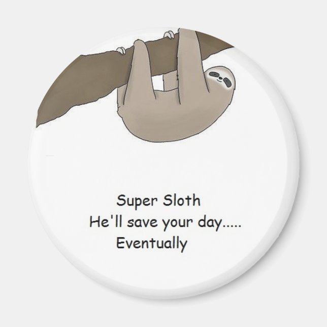 Super Sloth Hero Magnet (Vorne)