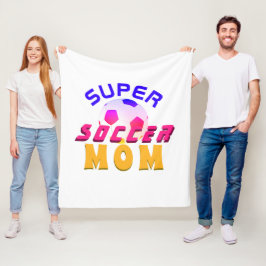 Super Soccer Mama Football Typografie Sporty Mothe Fleecedecke