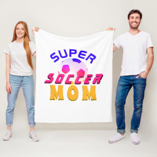 Super Soccer Mama Football Typografie Sporty Mothe Fleecedecke