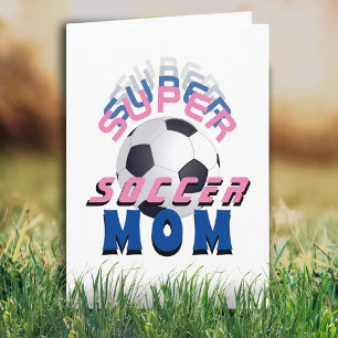 Super Soccer Mama Typografie Sport Muttertag Karte