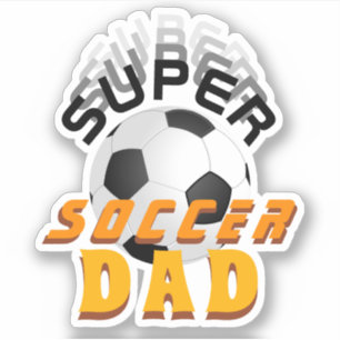 Super Soccer Vater Football Ball Sportvater Aufkleber