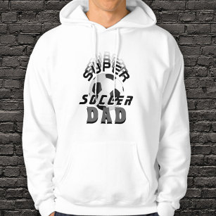 Super Soccer Vater Football Sporty Pater Weiß Hoodie