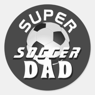 Super Soccer Vater Football Sporty Vater Runder Aufkleber