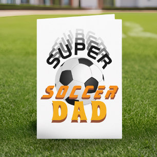 Super Soccer Vater Fußball Ball Sport Vatertag Karte