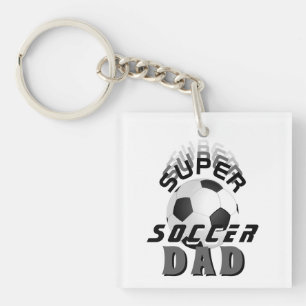 Super-Soccer-Vater-Fußball-Sport-Foto Schlüsselanhänger