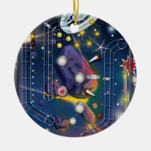 Super Space Flipperautomat Keramik Ornament
