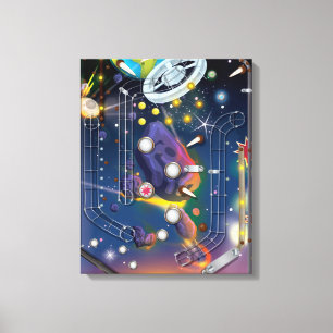 Super Space Pinball Maschine Leinwanddruck