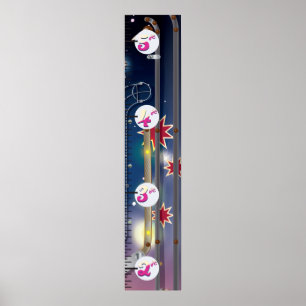 Super Space Pinball-Maschine Wachstumsdiagramm. Poster