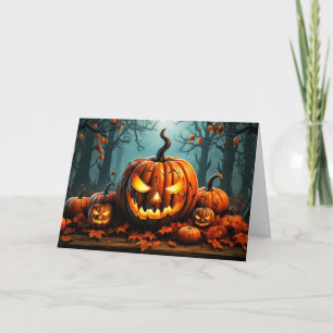 Super Spooky Halloween Pumpkins Karte