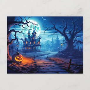 Super Spooky Pumpkin & Spuk House Postkarte