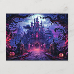 Super Spooky Spuk Manor   Frohe Halloween Postkarte