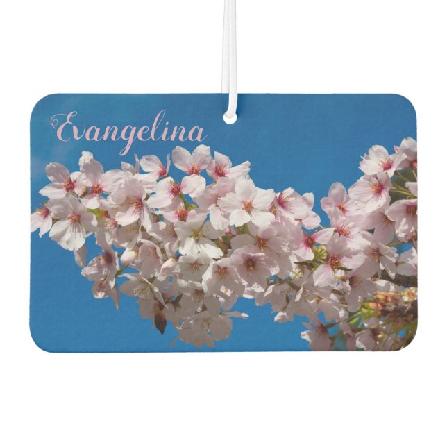 Super Spring Cherry blüht Sakura Individuelle Name Autolufterfrischer (Vorderseite)