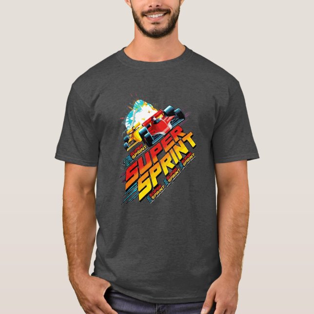 Super Sprint Arcade Art T-Shirt (Vorderseite)