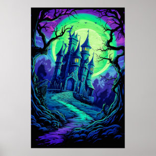 Super-spukiges Halloween Spukhaus Poster