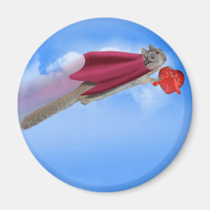 Super Squirrel Valentine Candy Magnet