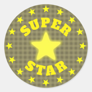 Super Star Award Runder Aufkleber