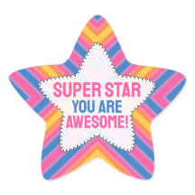 Super Star Du bist ein toller Star Aufkleber