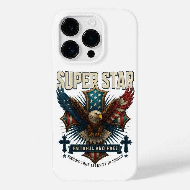 Super Star Eagle Emblem Case-Mate iPhone Hülle (Rückseite)