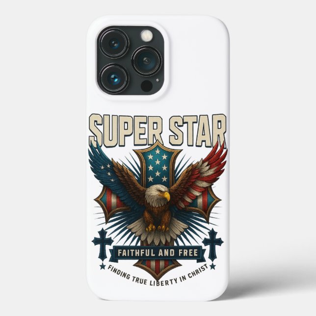 Super Star Eagle Emblem Case-Mate iPhone Hülle (Rückseite)