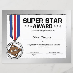 Super Star Football Player Award Fußball Award
