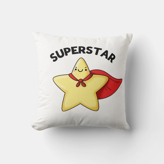 Super Star Funny Astronomie Pun Kissen (Vorderseite)