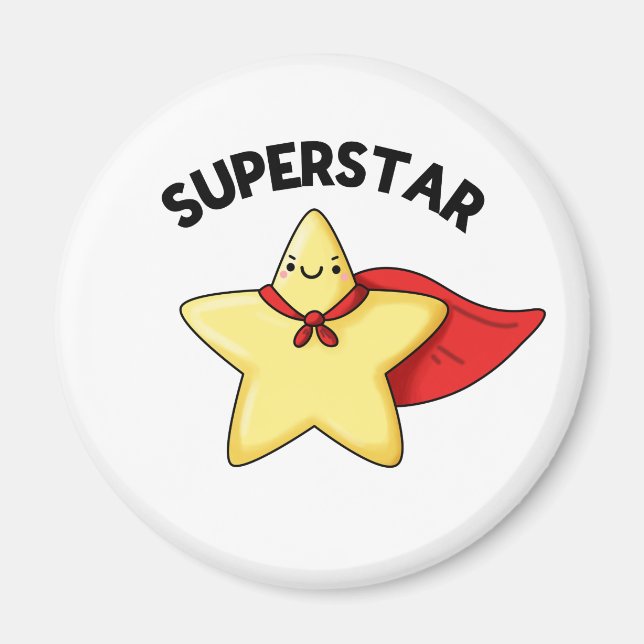 Super Star Funny Astronomie Pun Magnet (Vorne)