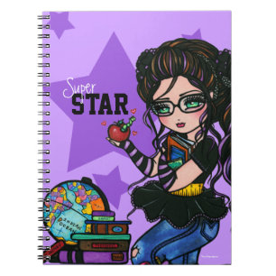 Super Star School Girl Smartie Notebook Notizblock