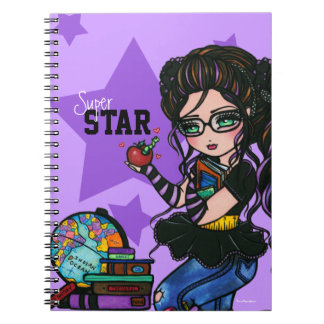 Super Star School Girl Smartie Notebook Notizblock