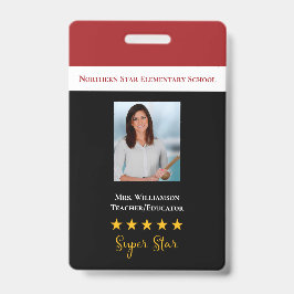 Super Star School Lehrer-Foto Ausweis