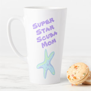 Super Star Scuba Mama Starfish Latte Tasse