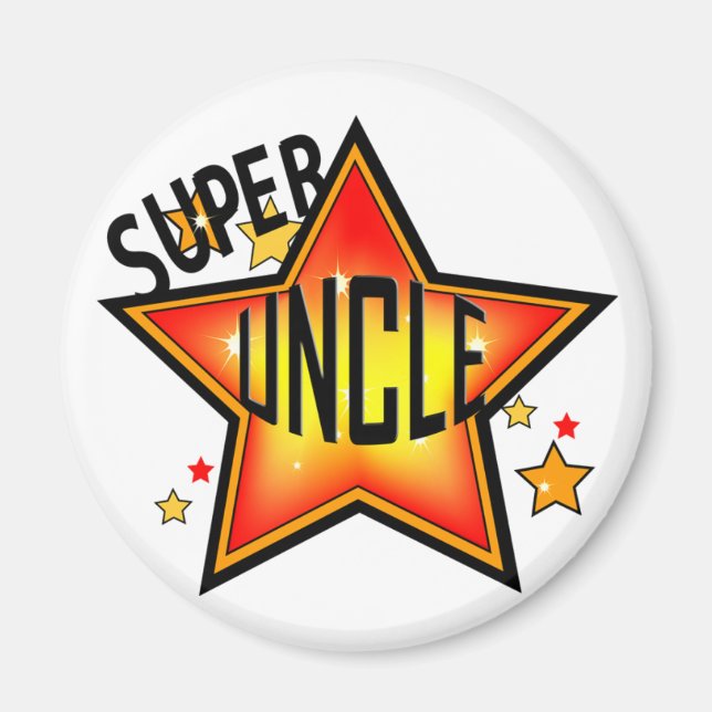 Super Star Uncle Funny Magnet (Vorne)