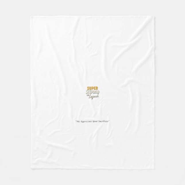 Super Step Dad the Legend Blanket – Cozy Gift Fleecedecke (Vorderseite)