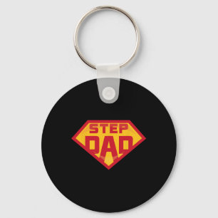 Super Stepdad Funny Hero Step Vater Birthday Fathe Schlüsselanhänger