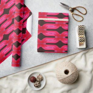 Super stilvolle und moderne Retro-60er 70er GIF Wr Geschenkpapier