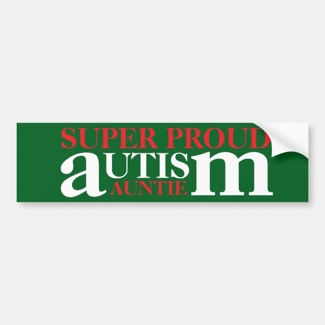 Super stolze Autismus Tantchen Autoaufkleber (Vorne)