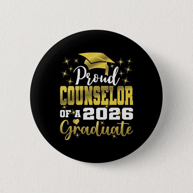 Super stolzer Berater des Abschlussjahrgangs 2026 Button (Vorderseite)